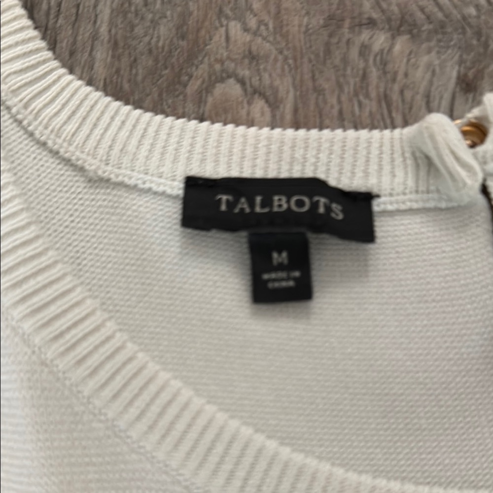 Talbots Black and White Striped Dress